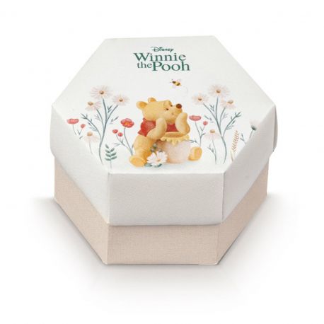 PORTACONFETTI A FORMA DI ESAGONO CON WINNIE THE POOH PENSIERINI NASCITA