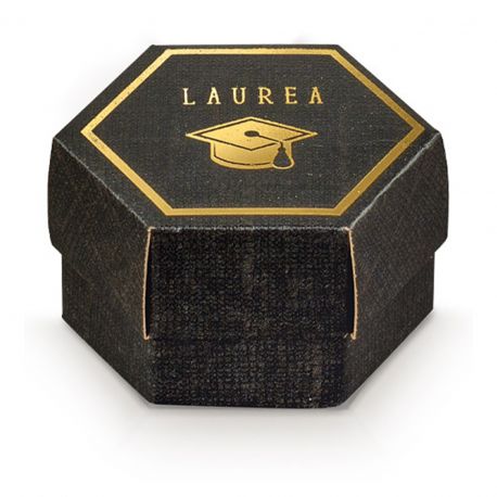SCATOLINA ESAGONALE LAUREA - CELEBRA IL TRAGUARDO CON ELEGANZA