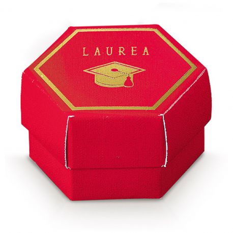 SCATOLINA ROSSA CON TOCCO DORATO LAUREA - UN SIMBOLO DI SUCCESSO E RICONOSCIMENTO