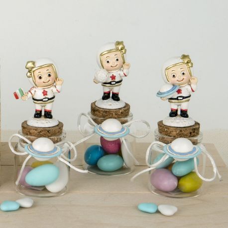 BARATTOLINI PORTACONFETTI IN VETRO ASTRONAUTI: UN OMAGGIO ALLA SPLENDIDA ESPLORAZIONE SPAZIALE