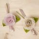 FIORE ARTIFICIALE ROSA O TORTORA CON STRASS PER DECORARE BOMBONIERE