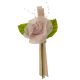FIORE ARTIFICIALE ROSA O TORTORA CON STRASS PER DECORARE BOMBONIERE