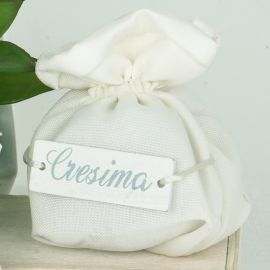 SACCHETTINO PORTA CONFETTI IN COTONE ROTONDO: UN SIMBOLO DI BENVENUTO ALLA CRESIMA