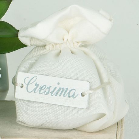 SACCHETTINO PORTA CONFETTI IN COTONE ROTONDO: UN SIMBOLO DI BENVENUTO ALLA CRESIMA