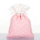 SACCHETTI NASCITE PORTACONFETTI ECONOMICI POIS BIANCHI E ROSA