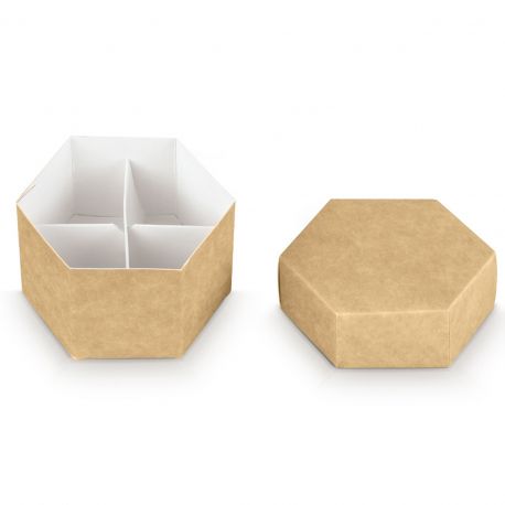 ELEGANTE SCATOLINA ESAGONALE CON COPERCHIO: UN'ESPLOSIONE DI DOLCEZZA E CREATIVITA'