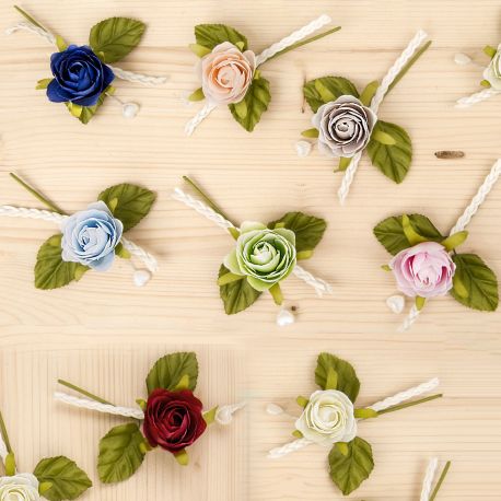 ROSA FINTA PER BOMBONIERE DISPONIBILE IN VARI COLORI FIORI ECONOMICI