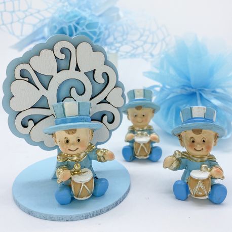 BOMBONIERA BATTESIMO ALBERO DELLA VITA E STATUINA DEL BIMBO JOLLY