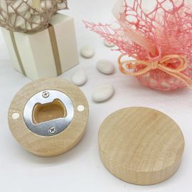 APRIBOTTIGLIA MAGNETICO IN BAMBU, BOMBONIERA MATRIMONIO UTILE