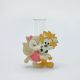 BOMBONIERA FIALA PROFUMATORE CON COPPIA LEONE E VOLPE ABBRACCIATI