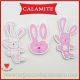 CALAMITE BATTESIMO CUOREMATTO CONIGLIETTO ROSA BAMBINA BOMBONIERE ECONOMICHE D5488