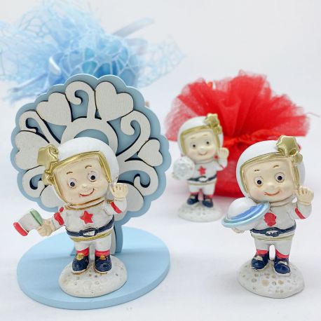 BOMBONIERA ALBERO DELLA VITA CON O SENZA AMPOLLA PROFUMATORE E STATUINA ASTRONAUTA