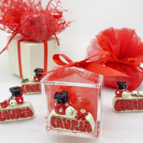 SCATOLINA PLEXIGLASS CON APPLICAZIONE IN RESINA LAUREA - UN SEGNAPOSTO SPECIALE PER CELEBRARE LA LAUREA