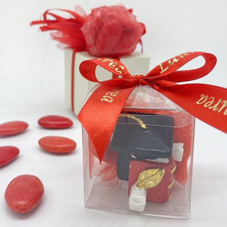 SCATOLINA TRASPARENTE PER LAUREA - UN RICORDINO SIMBOLICO DEL TRAGUARDO RAGGIUNTO