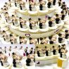TORTA DI CONFETTI 73 FETTE - BOMBONIERA ECONOMICA PER MATRIMONIO E ANNIVERSARIO