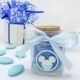 BOMBONIERA O CONFETTATA DISNEY PER BATTESIMO BIMBO - BARATTOLO IN VETRO CON TAPPO IN SUGHERO CON DECORAZIONE TOPOLINO