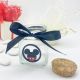 BOMBONIERA DISNEY PER NASCITA O BATTESIMO - BARATTOLINO IN VETRO CON TAPPO IN SUGHERO PORTACONFETTI CON MICKEY MOUSE