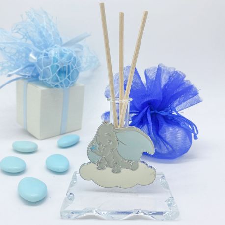 BOMBONIERA BATTESIMO CON ELEGANTE APPLICAZIONE DISNEY DUMBO - 