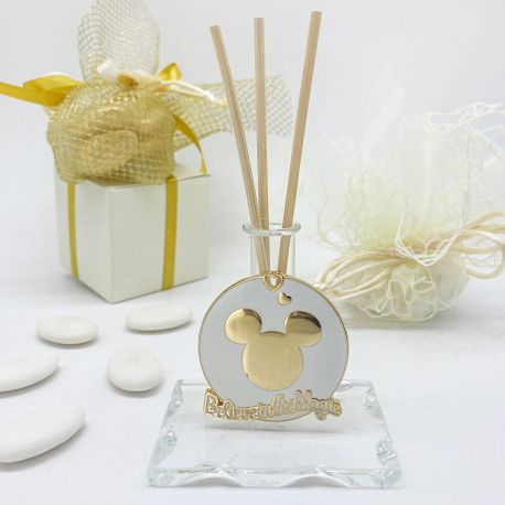 IDEA BOMBONIERA UTILE PER BATTESIMO- PROFUMATORE DISNEY CON APPLICAZIONE MICKEY MOUSE -UNA MAGIA DA REGALARE