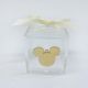 CONFETTATA DISNEY - SCATOLINA PLEXIGLASS CON CHARMS TOPOLINO METALLO ORO