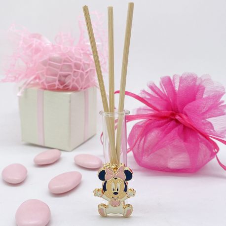 BOMBONIERA NASCITA O BATTESIMO PER BAMBINE - PORTA ESSENZE DISNEY MINNIE 