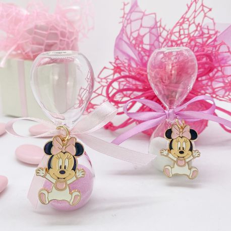 BOMBONIERA BATTESIMO BAMBINA: CLESSIDRA DISNEY CON BABY MINNIE 