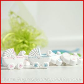 GESSETTI CARROZZINE BEBE' BOMBONIERE NASCITA ECONOMICI ACQUISTO ONLINE SEGNAPOSTO BATTESIMO