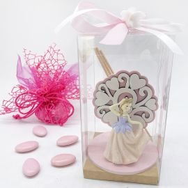 PROFUMATORE ALBERO DELLA VITA ROSA CON PRINCIPESSA CONFEZIONATO IN SCATOLA PVC