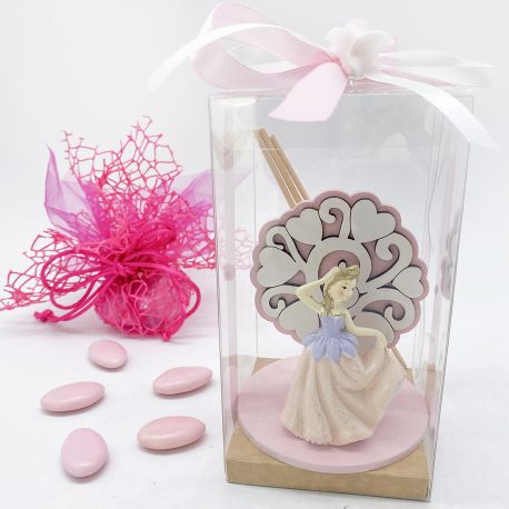 PROFUMATORE ALBERO DELLA VITA ROSA CON PRINCIPESSA CONFEZIONATO IN SCATOLA PVC