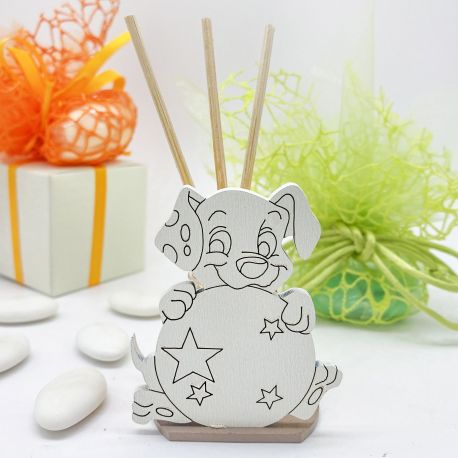 BOMBONIERE PROFUMATORE PER AMBIENTE CON CAGNOLINO E BOCCETTA D'ESSENZA