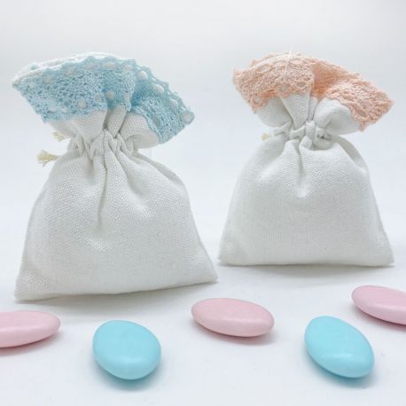SACCHETTINI PORTA CONFETTI JUTA - ELEGANTI RICORDINI PER OGNI OCCASIONE SPECIALE NASCITA-BATTESIMO