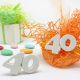 GESSO PROFUMATO BOMBONIERE NUMERO "40" ANNI COMPLEANNO UOMO DONNA ANNIVERSARIO MATRIMONIO