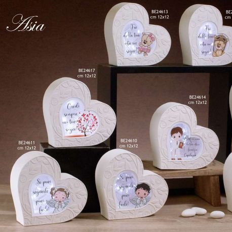 BOMBONIERA PER BATTESIMO-COMUNIONE-MATRIMONIO MADE IN ITALY: LAMPADA LED CON INSERTO PLEX E FRASI