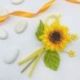 FIORE FINTO GIRASOLE CON RAMO-IDEA DECORAZIONE