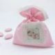 BOMBONIERA SACCHETTO PORTA CONFETTI ROSA: PORTA CARAMELLE REGALO FESTA PER BAMBINA