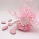 GESSETTI NASCITA E NATO CUORE ROSA CELESTE PERSONALIZZATI BIMBI PENSIERINI BOMBONIERE PROFUMATE