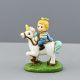 PICCOLO PRINCIPE MINIATURA IN RESINA CON CAVALLO PER BAMBINO