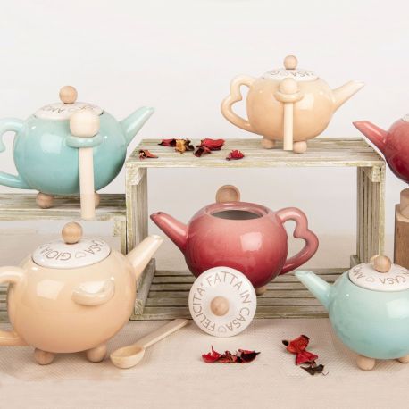 BOMBONIERA ZUCCHERIERA A FORMA DI TEIERA CON FRASI