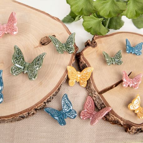 MAGNETI FARFALLA IN PORCELLANA ASSORTITI IN 4 COLORI