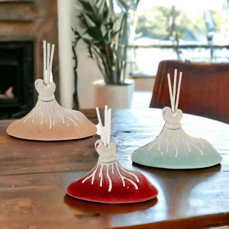 DIFFUSORE ESSENZA A FORMA DI VULCANO IN TRE COLORI ASSORTITI BOMBONIERE ORIGINALI