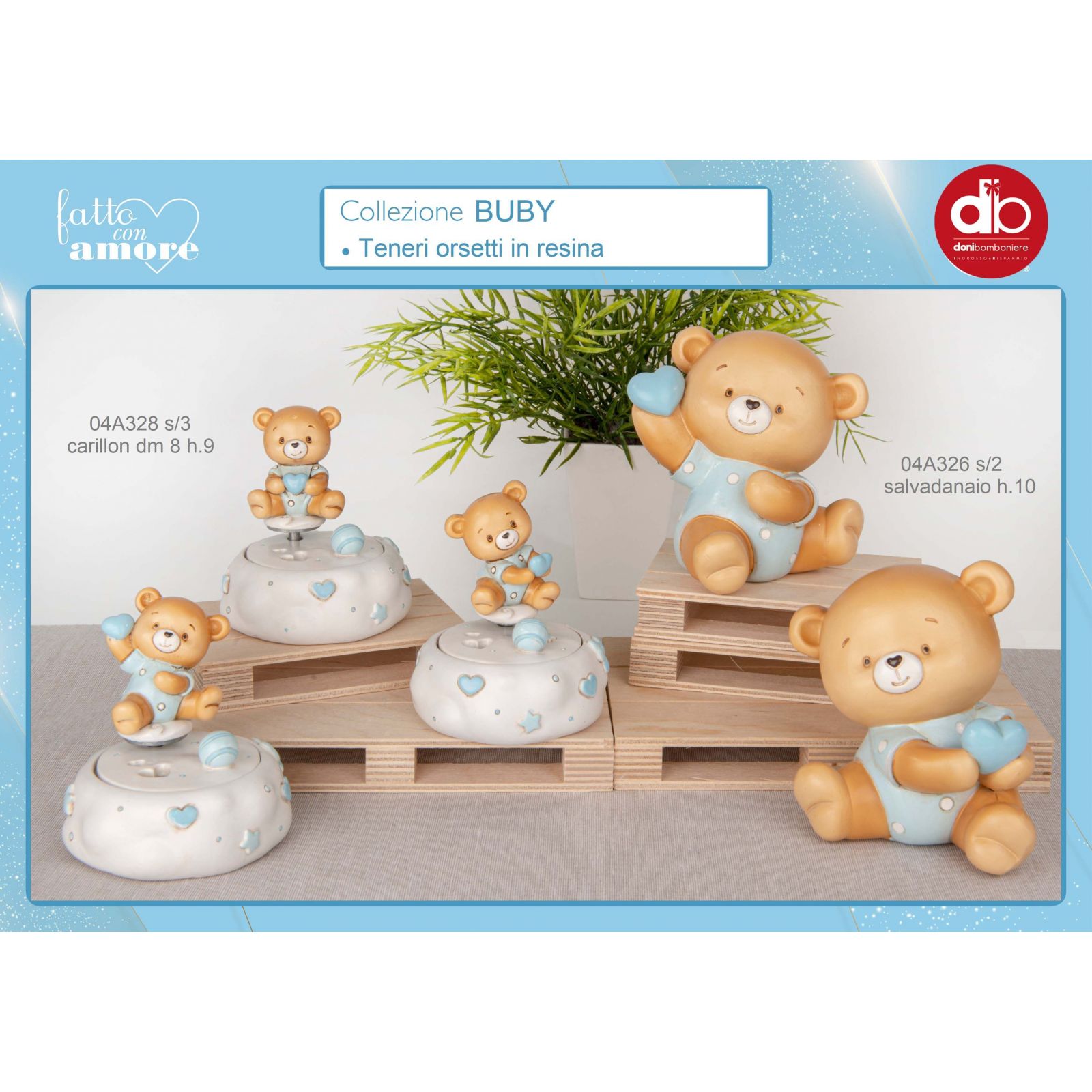 Decorazione Per Torta A Forma Di Cicogna - Topping Baby Boy In Blu E Bianco, Per Battesimi E Nascite