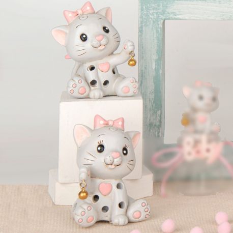 LAMPADA LED GATTINA CON SONAGLINO- REGALO UTILE PER FESTE BAMBINA