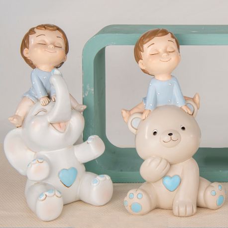 SALVADANAIO PORTA RISPARMI SWEET BOY BOMBONIERA BIMBO