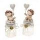 BARATTOLINO STATUINA ANGELO CON CUORICINO PALLONCINO LINEA DOLCINO BOMBONIERA BATTESIMO