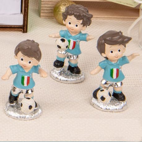 STATUINA CALCIATORE ITALIA IDEE CONFETTATA TEMA CALCIO