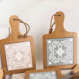 TAGLIERE RETTANGOLARE CON MAIOLICA: NOZZE, MATRIMONIO, ANNIV.