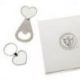 SET STAPPA BOTTIGLIE E PORTACHIAVI CON CUORE IDEE BOMBONIERE MATRIMONIO PERSONALIZZABILE