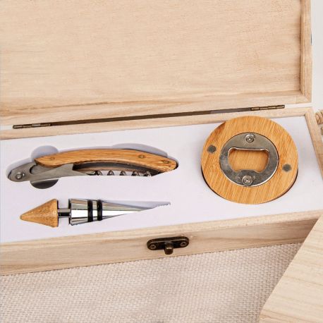 KIT TRE PEZZI CAVATAPPI, APRIBOTTIGLIE CON CALICI CHE BRINDANO E TAPPO PER VINO