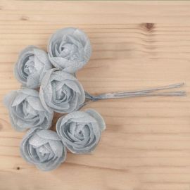 BOCCIOLO ROSA ARGENTO ANNIVERSARIO 25 ANNI INSIEME