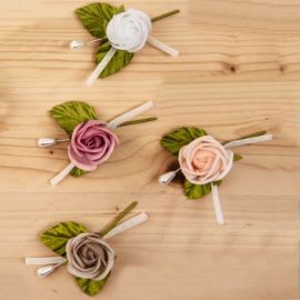 DECORAZIONE FIORE FINTI PER CONFEZIONARE BOMBONIERE COLORE A SCELTA